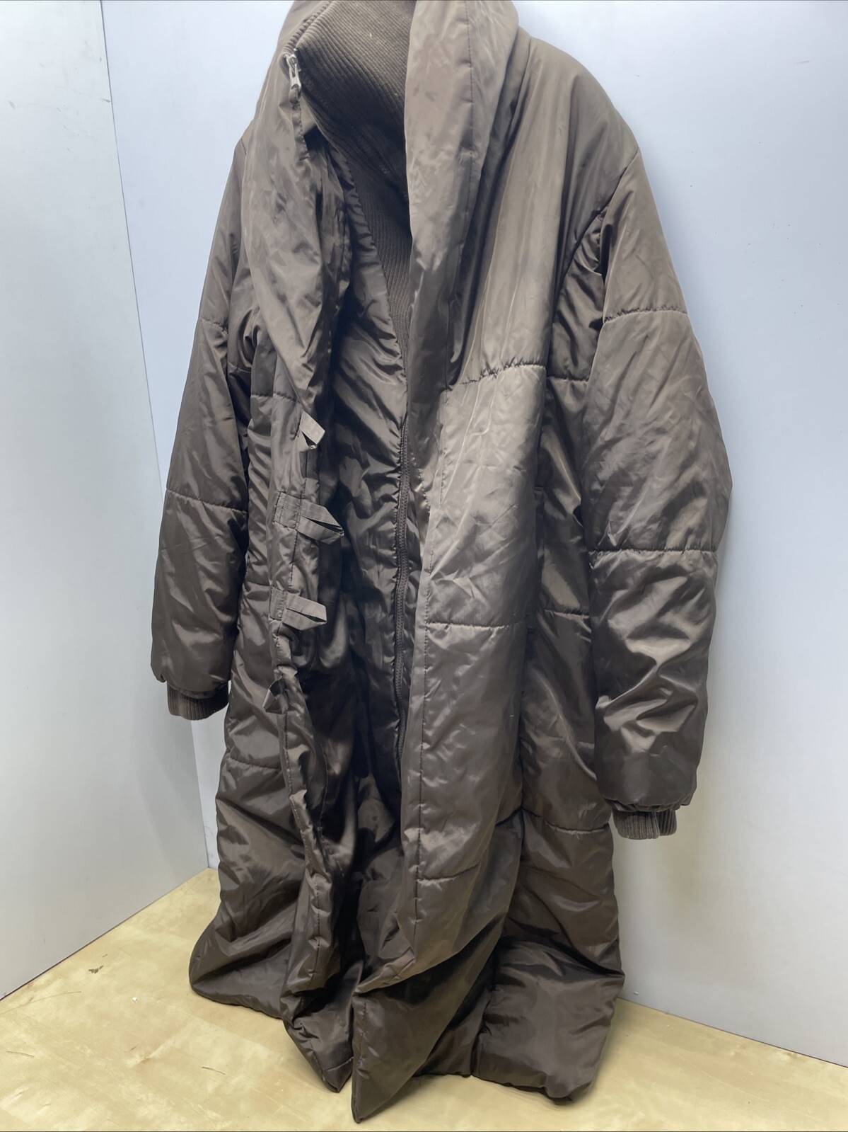 Woman's Zara Basic Jacket Puffer Turtle Neck Brow… - image 3