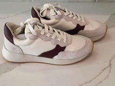 Soludos Women's Size 6.5 Shoes Paradiso Retro Sneaker White/Wine 1000764-129 New