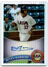 2011 Topps Chrome USA Baseball Autographs Atomic Refractors Deven Marrero Rookie