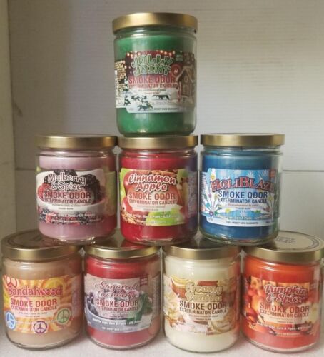 Smoke Odor 13 oz Jar Holidays & Christmas Candles Jolly Joint +7 more - Picture 1 of 9