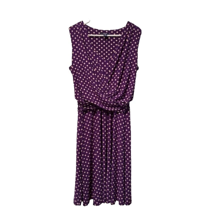 Chaps Polka Dot Casual Sleeveless Dresses for Women