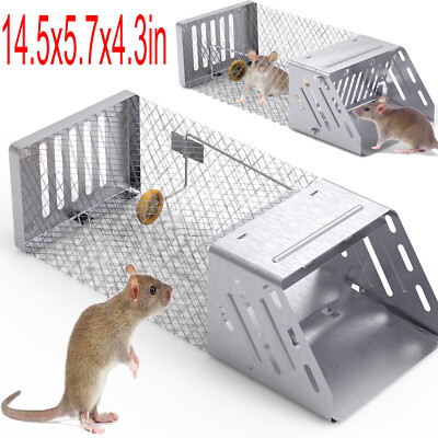 Automatic Continuous Rat Traps Cage Easy to Set Mice Catcher for Indoor Outdoor