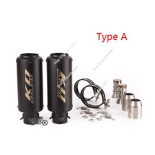 51mm Motorcycle Exhaust Pipe Left&Right Muffler Stainless Steel End Can Slip-On