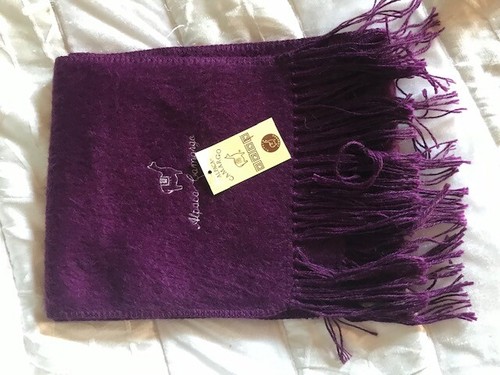Écharpe Chaude En Alpaga CAMARGO - Rose Fuchsia - Fabriquée En Équateur - Laine D'alpaga
