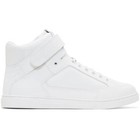 100% AUTHENTIC NEW MEN YVES SAINT LAURENT WHITE JOE  HIGH TOP SNEAKERS US 9.5 — photo 1