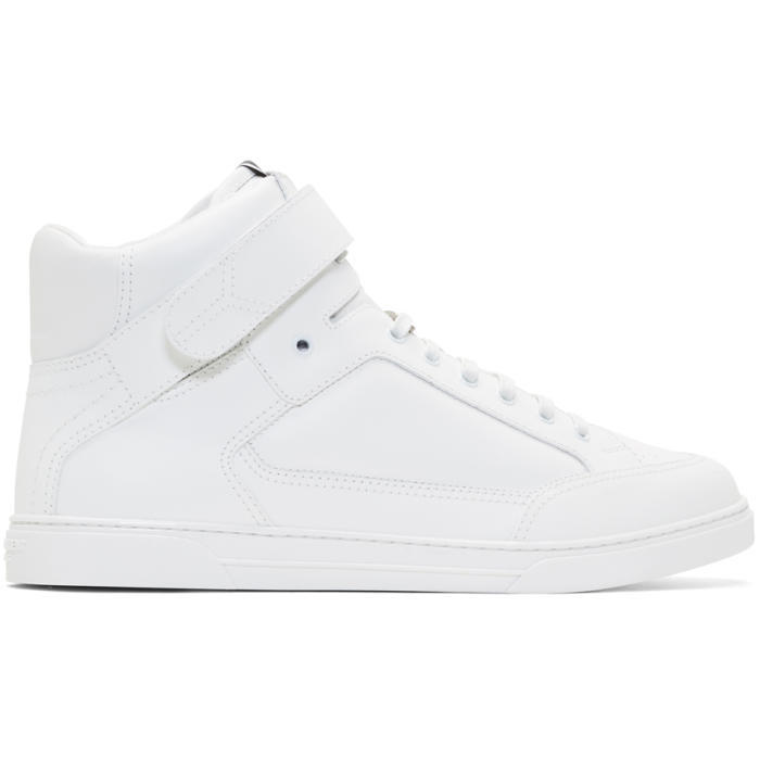 100% AUTHENTIC NEW MEN YVES SAINT LAURENT WHITE JOE  HIGH TOP SNEAKERS US 9.5