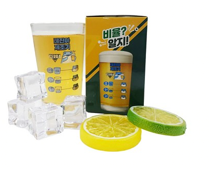 HITE Jinro Korea Terra Soju Beer Mixing Glass (Somaek) 150ml