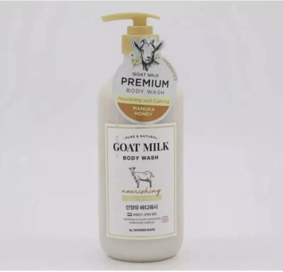 Korean Shower Mate PURE & NATURAL GOAT MILK Body Wash with MANUKA HONEY 800ml