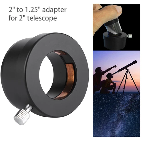 2 Zoll bis 1,25 Zoll Okularhülle Astronomisches Teleskop Okular Adapter Ring - Bild 3 von 14
