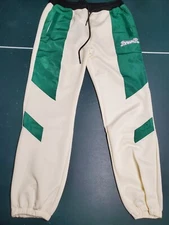 MEN'S LE TIGRE Track Pant Cream/Ivory with Green MSRP $79 Free Ship
