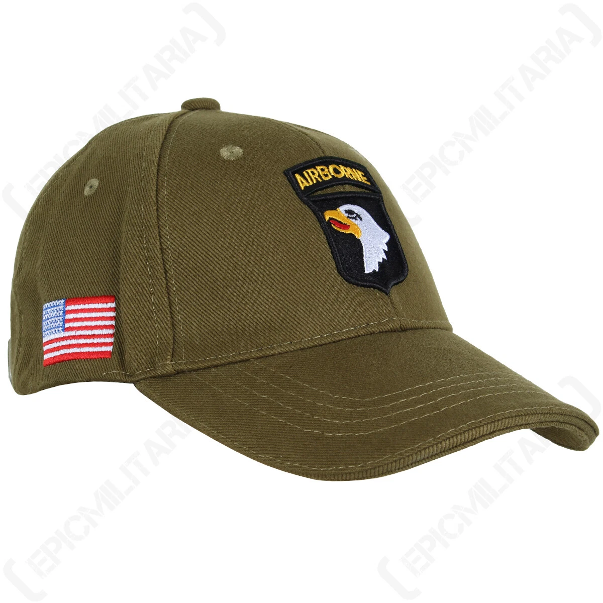 1942 US 101st Airborne Baseball Cap The screaming Eagles Green