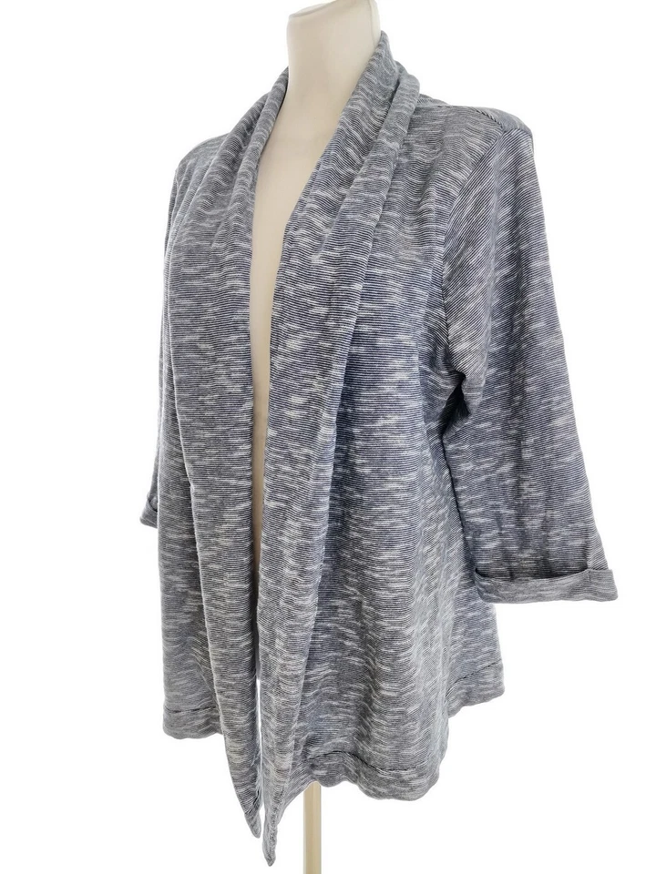 Fat face T. 16 (50) Azul Cárdigan largo abierto Algodón 100% Manga 3/4 Punto fi - Imagen 2 de 4