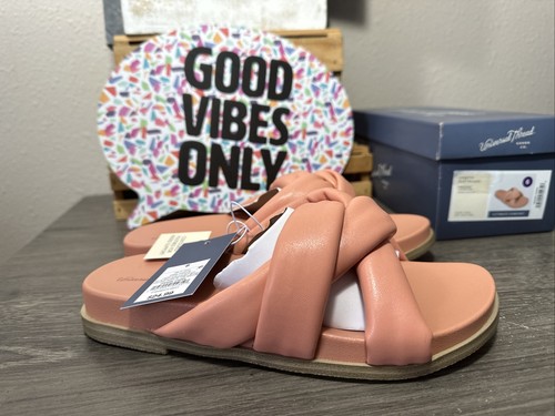 Universal Thread Cosette Coral Footbed Slides Sandals Size 6 New With Tags+Box - Picture 6 of 12
