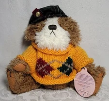 Vintage Brass Button Bear Collection 1997 Pickford Bears Ltd. "Augie" Dog  Tag