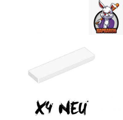 Lego    4x 1x4 Fliese Tile   Basic   White   Weiß   2431   Neuware