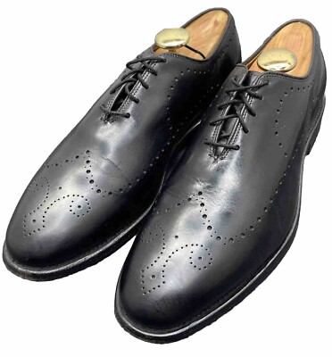Allen Edmonds Black Fairfax Wholecut Wingtip Oxford Dress Shoes  