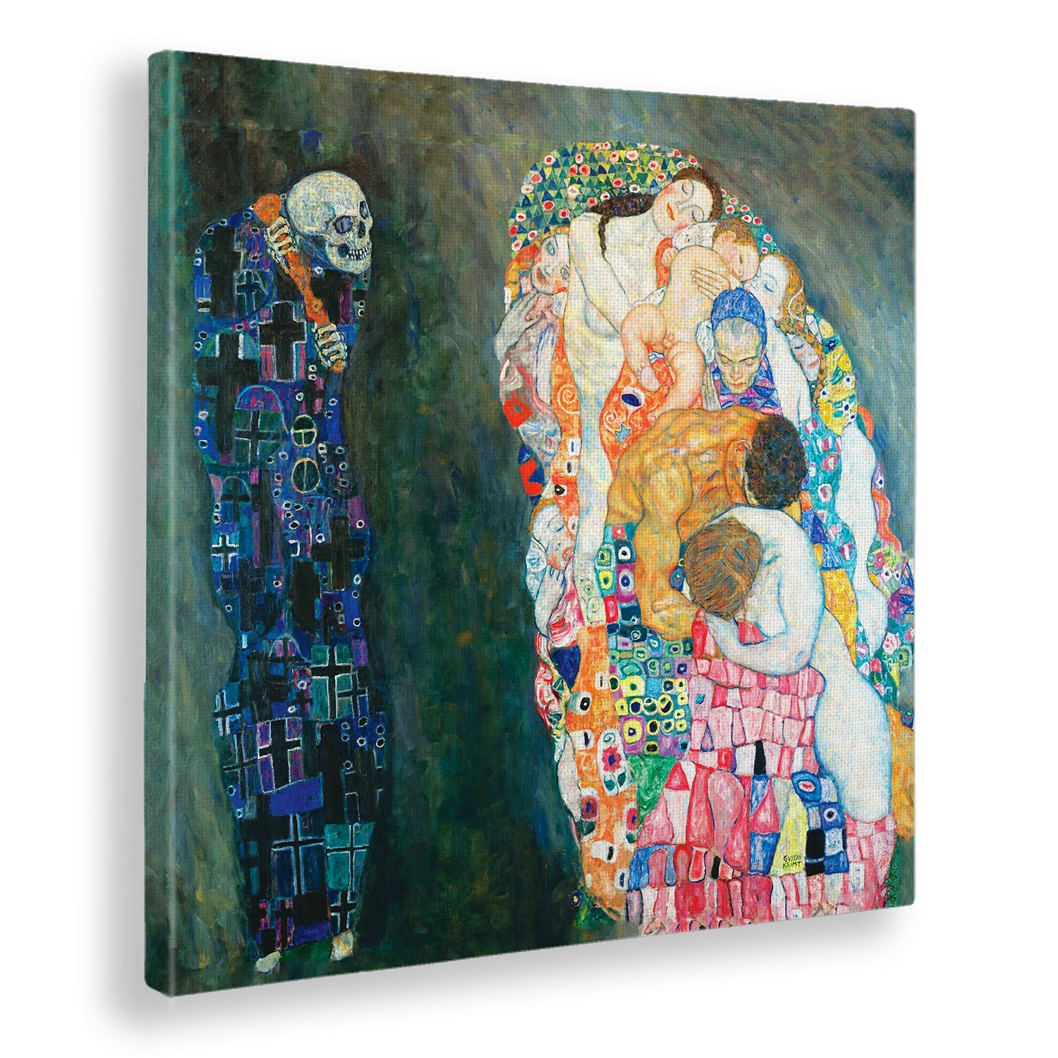 Impresion en lienzo - Gustav Klimt - Vida y muerte - Impresión de ...