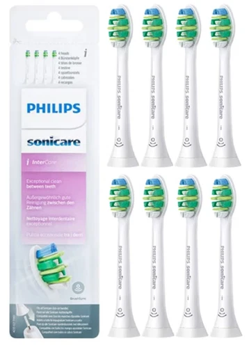 InterCare Spazzole a innesto Philips Sonicare HX9004/07, 4/8 pezzi, bianco, originale - Foto 2 di 6