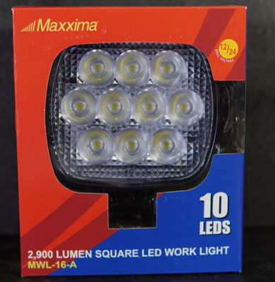 Maxxima MWL-16-A Square LED Work Light 2,900 Lumens 12/24VDC