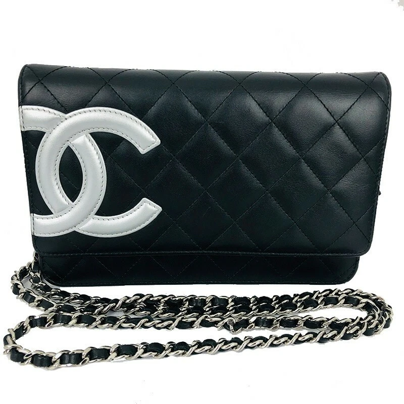 Chanel Black Lambskin Chanel 19 Wallet on Chain Woc