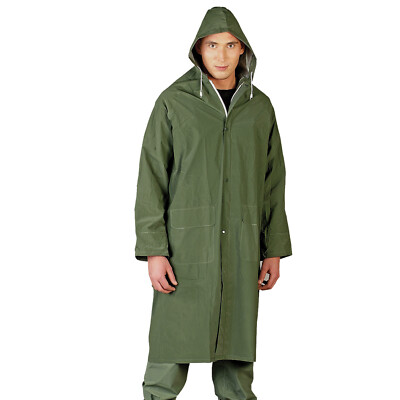 Wetterjacke Gummijacke Regenmantel Regenjacke Wasserdicht Grün