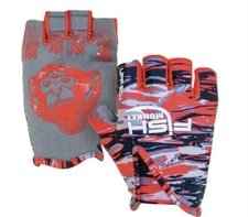 Fish Monkey FM18 Stubby Guide Glove-Color Voodoo Swamp Red Size X-Large