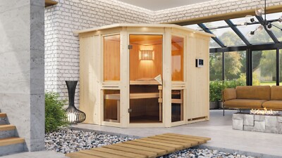 Sauna Saunakabine Heimsauna Innensauna Amelia 3 verschiedene Varianten Karibu