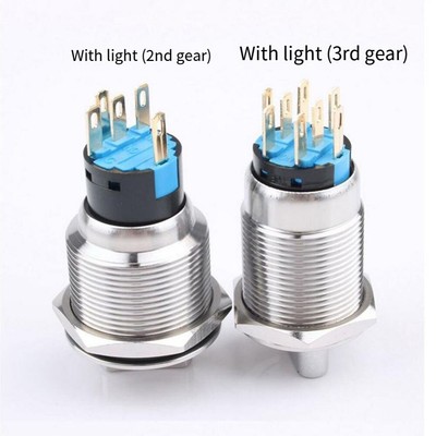 19mm Latching Rotary Switch 2NO 2NC Stainless Steel 304 Reliable Performance