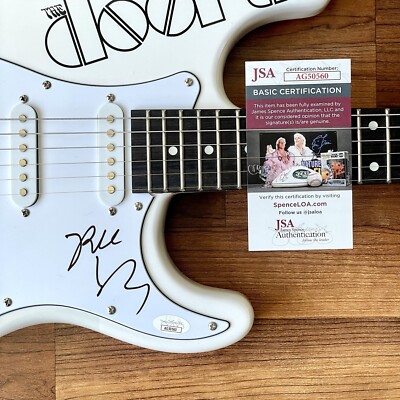 ROBBY KRIEGER Signed Guitar Custom 1/1 Graphics JSA COA THE DOORS