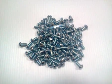 (100) 1/4-20 x 1/2" Slotted Round Head Machine Screw -Steel -Zinc Plated Type-F