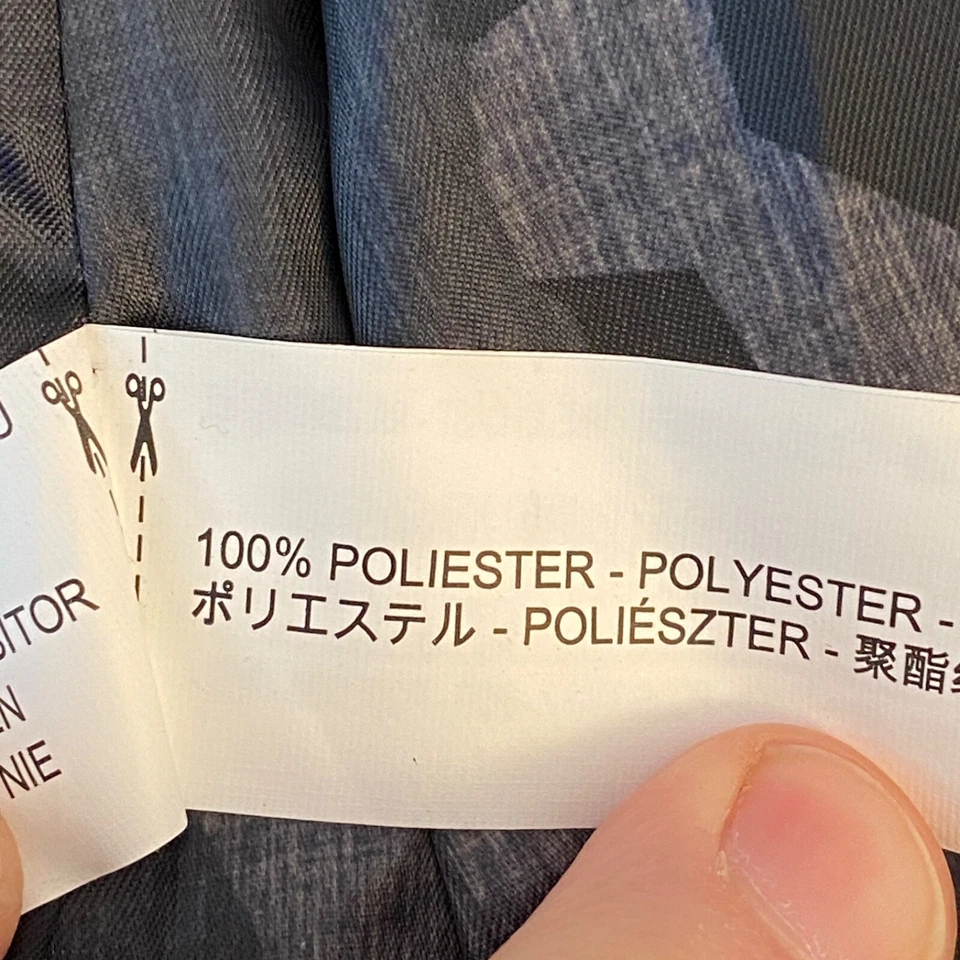 Zara Trench Coat Mens Small Gray Performance Water Proof Epaulettes 8 Button - Image 4 of 4