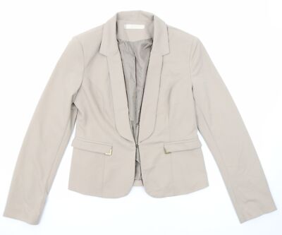 Queen Daaka Damen Blazer Beige Polyestermischung Größe L