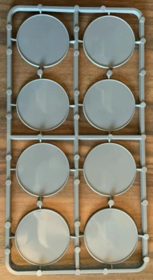8x Lipped Round 40mm Bases Sprue - Bolt Action - Warlord Games [New]