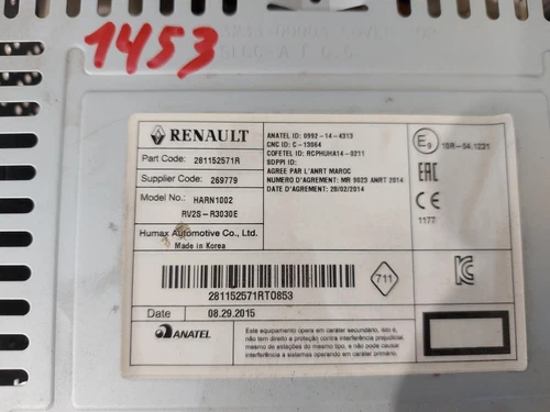 281152571R Sistema Audio/Radio Cd para RENAULT CLIO IV Zen 2015 105837 - Imagen 4 de 10