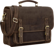 “James” Borsa Ventiquattrore Uomo Donna in Pelle Cartella Lavoro Ufficio Con Tra