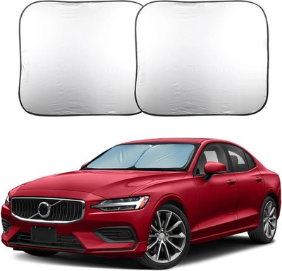 EcoNour 2 Piece Foldable Car Windshield Sun Shade - UV & Heat Protection, Interi