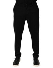 Dolce & Gabbana Black Cashmere Dress Formal Trouser Men's Pants Authentic