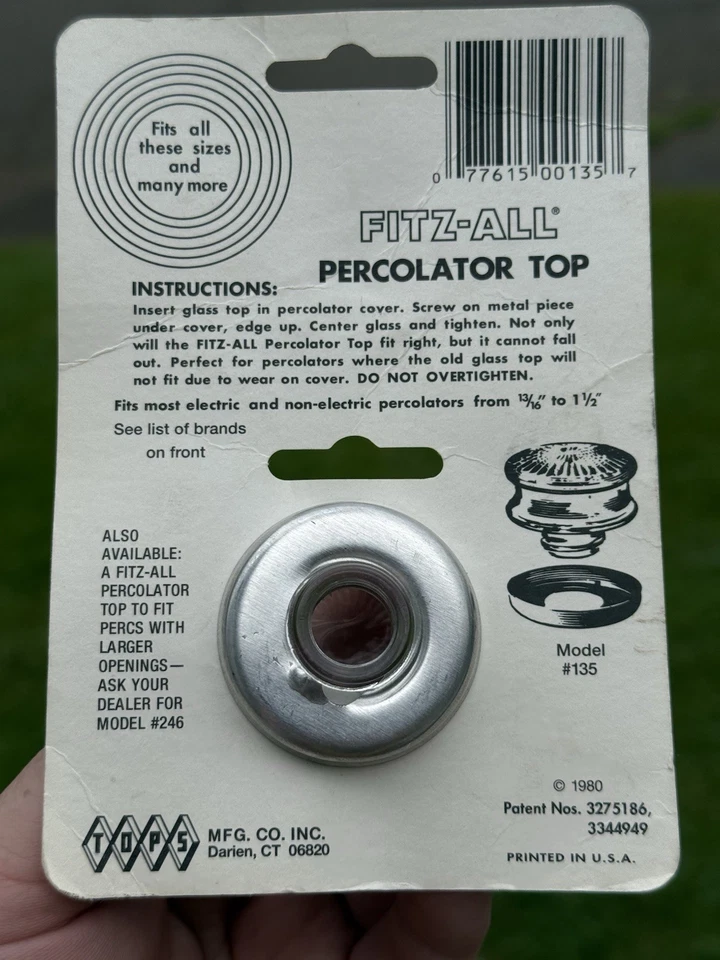 Fitz-All Fitz-All Vidrio Repuesto Percolador Superior Transparente Foto 3 de 4