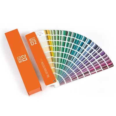 RAL D2 Farbkarte, 1.825 Farben, halbmatt, 5 Sprachen