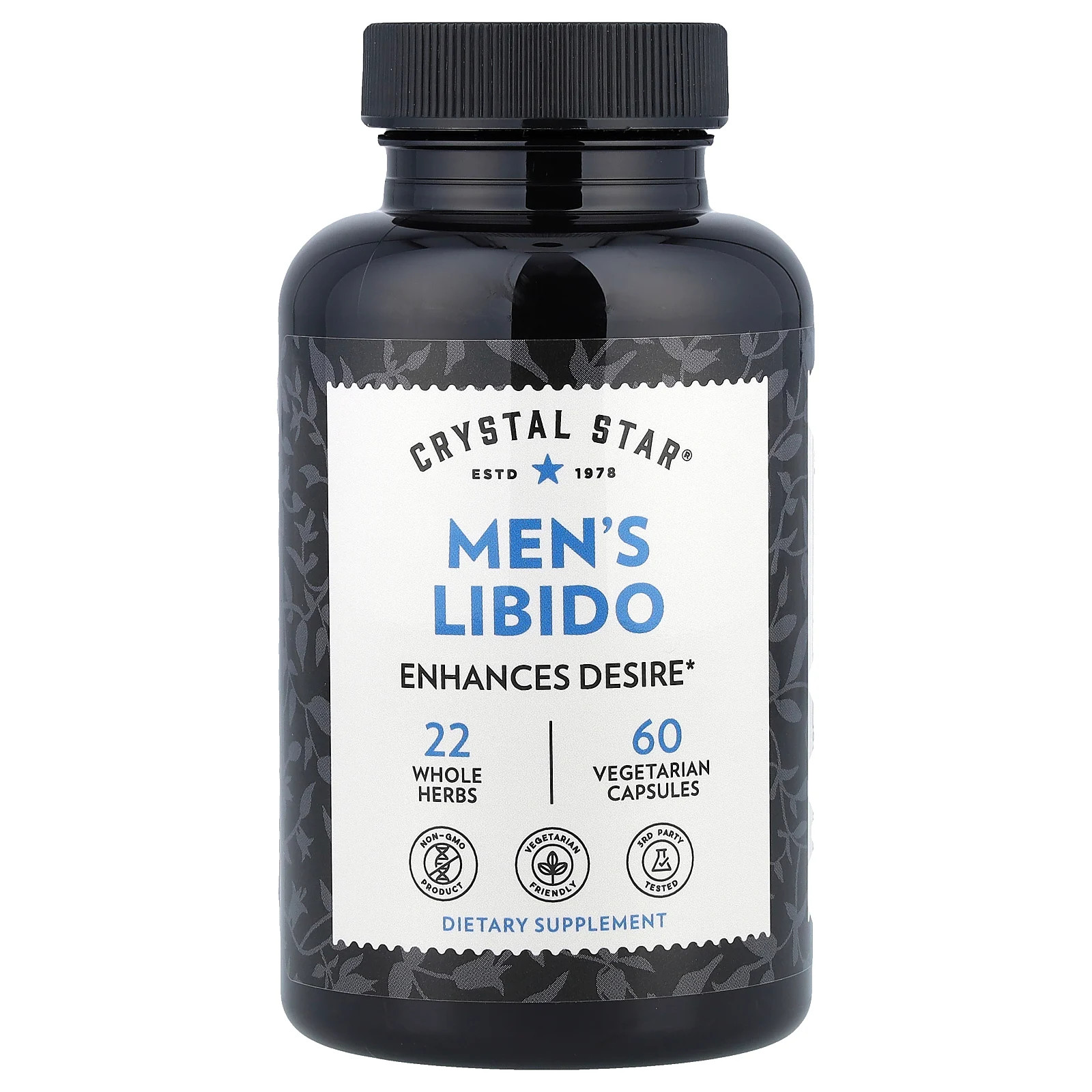 Crystal Star Mens Healthy Libido 60 растительных капсул без глютена качество GMP 4590₽