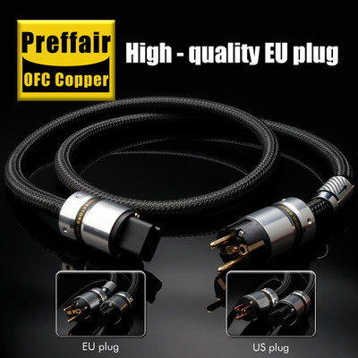 HIFI OFC Conductor C19 20A Power Cable Audio Power Cord US EU Mains Cord plug