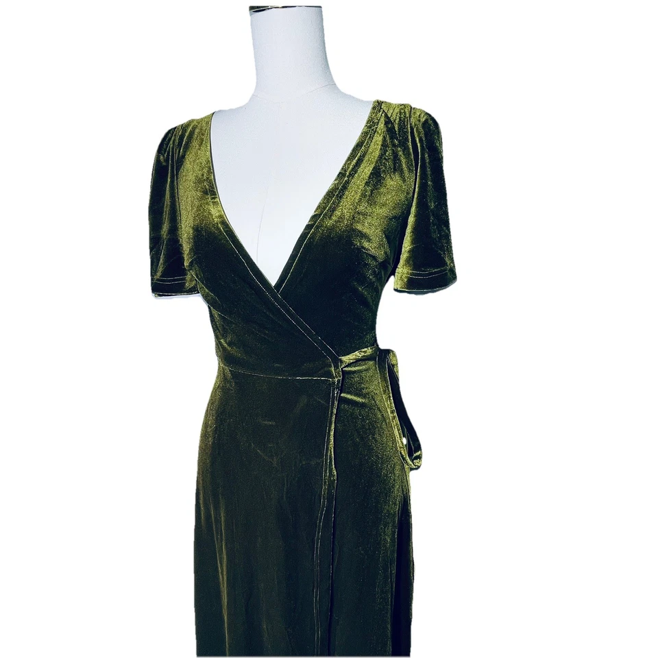 Unbranded Women’s Wrap Maxi Velvet Dress Small - Medium Holidays Fairy Grunge - Image 3 of 4