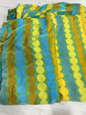 CRATE & BARREL MARIMEKKO Teal Yellow Blue RASYMATTO TEAL DUVET Cover King *READ*
