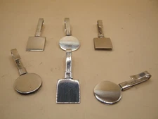 Set Of 6 Solid Silver Napkin Clips / Holders Each Marked 925