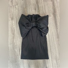 Nookie Reese Bow Mini Dress in Black Sz XS NWT