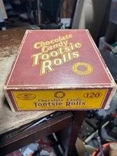 1940's TOOTSIE ROLLS 120 COUNT DISPLAY BOX COMPLETE VINTAGE Sweets Co. NY