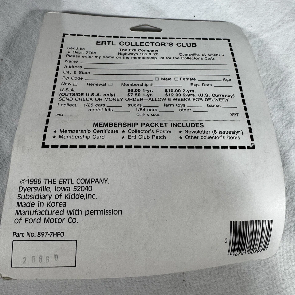 Vintage 1986 Ertl Ford TW-35 Tractor With Front End Loader #828 New 1/64 NOS - Image 2 of 4