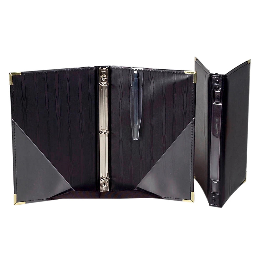 Папка для хора Marlo Plastics Premium размером 7-3 / 4 x 11 октаво с 3-кольцевым переплетом Blk