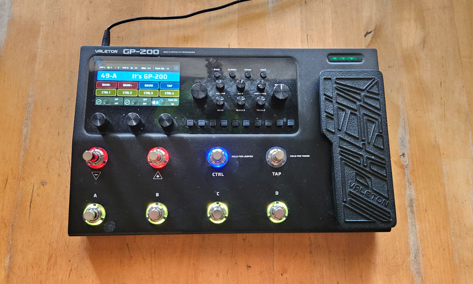 Valeton GP-200 Digital Multi-Effects Processor Pedal for Electric Guitar