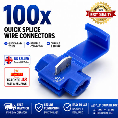 100 x Blau Schnellspleiß Scotch Lock Drahtverbinder Klemmen Crimp Elektro